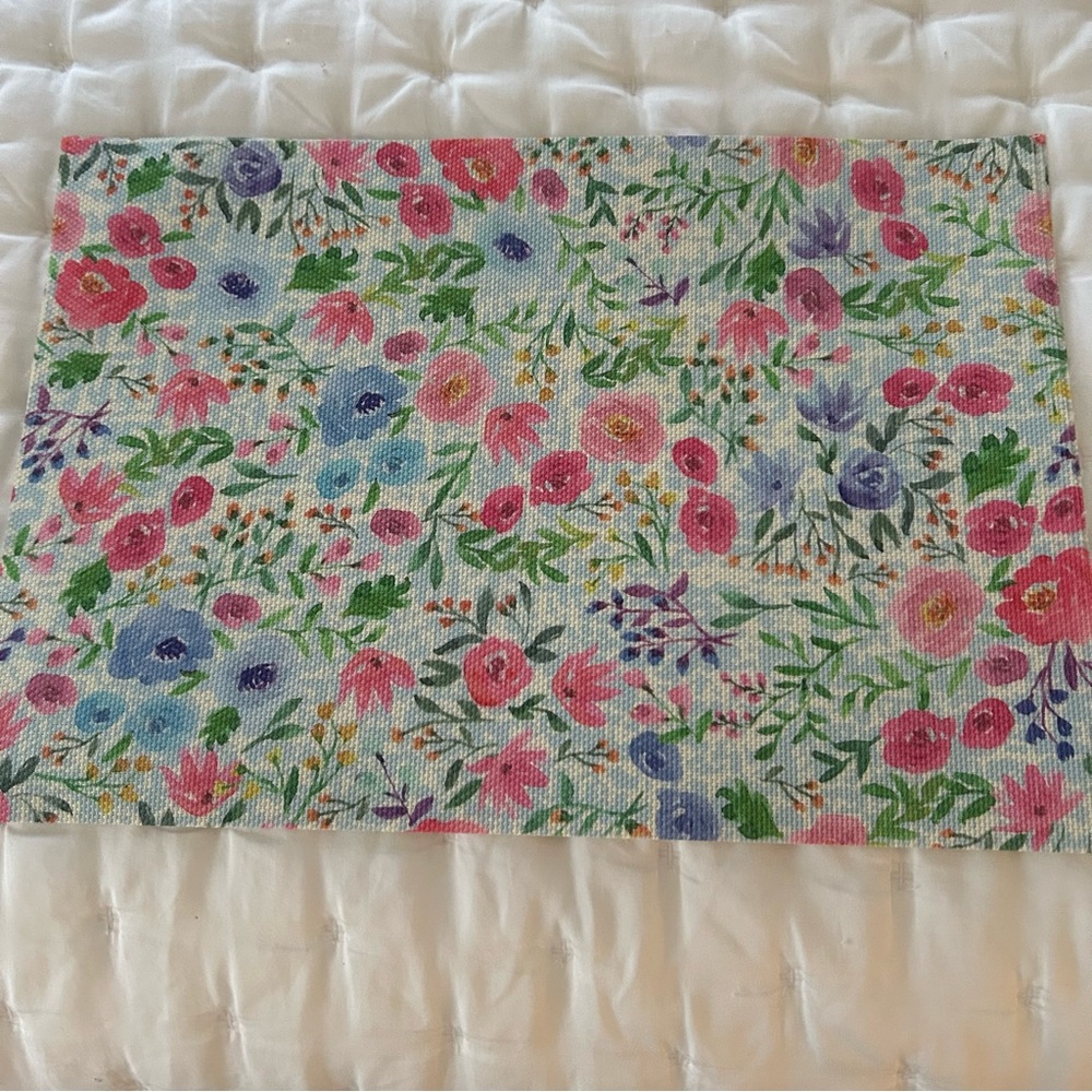 Floral  Vinyl Placemats Set of 4